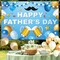 Happy Father's Day Banner Backdrop Light Blue Theme Background Decor for Happy Father's Day Festival Party Celebration Photography Photo Prop Decorations Supplies 72x43in-BECKTEN